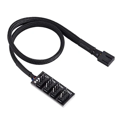 Immagine di 4 Pin Fan Hub PWM Cavo di prolunga dell&#039;alimentazione della Ventola Adattatore Multiplo Splitter CPU del Computer per a 3 /4