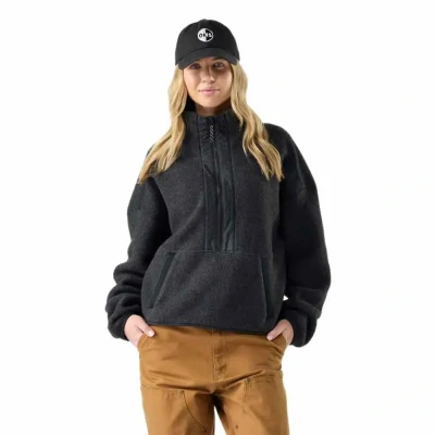 Immagine di Smartwool WOMEN'S Second CUT Fleece 1/2 ZIP Felpa in pile, Donna, Taglia: Medium, Charcoal
