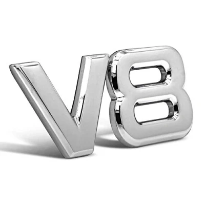 Immagine di Sintonizzatore V8 cromato con scritta 3D