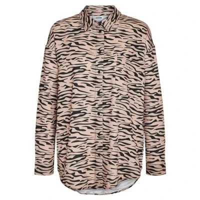 Immagine di Noisy may Nmripple L/S Maglietta Oversize Wvn Noos Camicia a Maniche Lunghe, Nomad/AOP: Nero, L Donna
