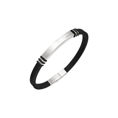 Immagine di Breil Gioiello TJ3819 collezione LIGHT CUFF, BRACCIALI da UOMO in ACCIAIO, SILICONE colore NERO misura 22 con SENZA PIETRE