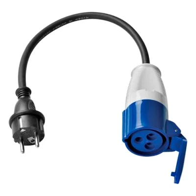 Immagine di feletec adattatore CEE spina Schuko a presa CEE, cavo da campeggio, IP44, prolunga H07RN F 3G2,5, campeggio 16A