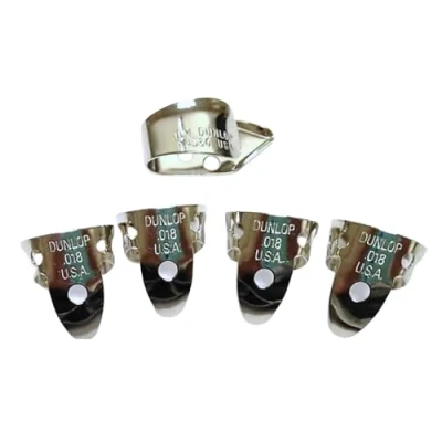Immagine di Dunlop Plettri per dita E Pollice, Nichel/Argento, 0.18 mm, Pacco con 5 Pezzi