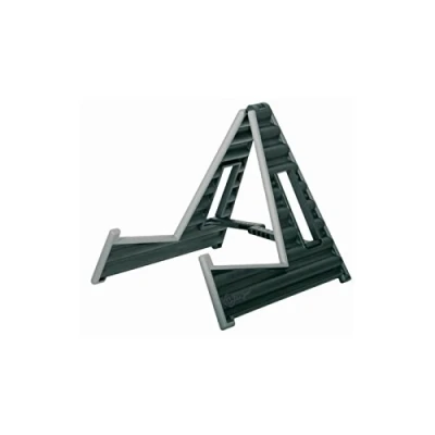 Immagine di K&amp;M 17591 Supporto per chitarra acustica Wave 10 nero stand in plastica altezza 29 cm, regolabile