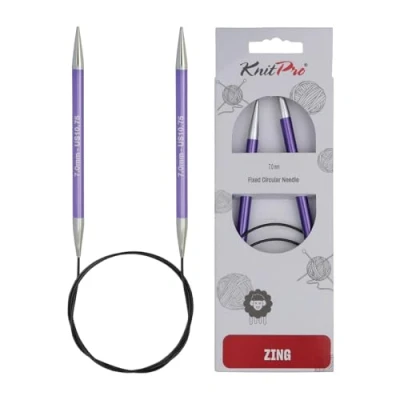 Immagine di KnitPro Ferri zing Maglia, in Alluminio, Multicolore, 80 cm x 7.00 mm