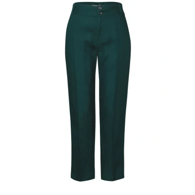 Immagine di Street One A378743 Lino Chino dal Taglio Casual, Dark Garden Green, 44 Donna