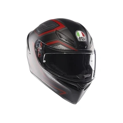 Immagine di AGV K1 S E2206, Casco Moto Integrale ECE, Stile Racing con Spoiler Aerodinamico, Prese d&#039;Aria e Visiera Antigraffio, Campo Visivo 190, Sling Matt Black/Red, Unisex, XXL