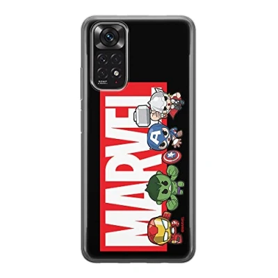 Immagine di Ert Group custodia per cellulare Xiaomi REDMI NOTE 11S 4G / 11 originale e con licenza ufficiale Marvel, modello 010 adattato alla forma dello smartphone, in TPU