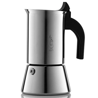 Immagine di Bialetti Venus Caffettiera in Acciaio Inox, Adatta all&#039;Induzione, Inossidabile, Argento, 4 Tazze