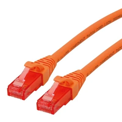 Immagine di Roline 21.15.2572 RJ45 cavo di rete, patch CAT 6 U/UTP 2.00 m Arancione non schermato, Privo alogeni, Ritardante fiamma 1 pz.