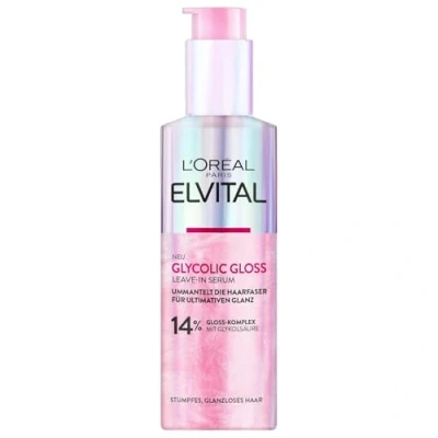 Immagine di L&#039;Oréal Paris Elvital Glycolic Gloss Siero per capelli spenti e opachi la cura dei una morbidezza intensa massima lucentezza, con acido glicolico, 150 ml