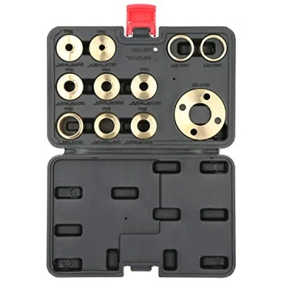Immagine di Ladieshow Guide per Router Modello, 11 Pezzi Guida Fresatrice in Ottone con Adattatore dado di Bloccaggio