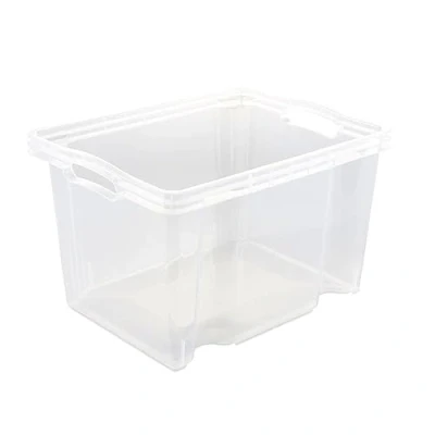 Immagine di keeeper Box Contenitore con Manici integrati, Taglia: M, 35 x 27 21 cm, 13,5 L, Franz, Trasparente
