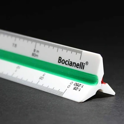 Immagine di 30 cm Scalimetro in Plastica Righello Triangolare Professionale 1:10 1:20 1:25 1:30 1:40 1:50 1:100 1:200 1:250 1:300 1:400 1:500 Disegno Tecnico Architettura Ingegneria