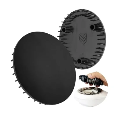Immagine di Telo di copertura per scarico doccia, Ø 115 mm, compatibile con Viega Tempoplex dal 2006, sostituisce modello 6964.0, piatto doccia foro 90 ABS nero, coperchio