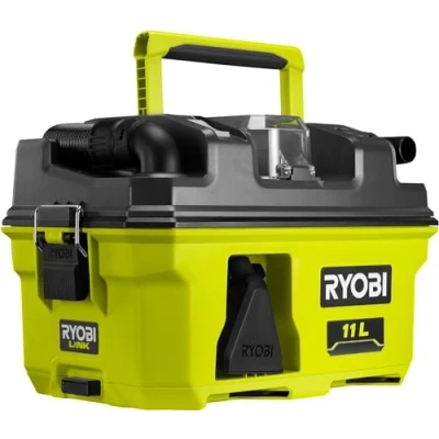 Immagine di Ryobi RV1811, Aspiratore Portatile a Batteria 18V ONE+, Soffiatore Valigetta con Capacità di 11 Litri, 1500 l/min Flusso d&#039;Aria, Leggero e Compatto, non Inclusa