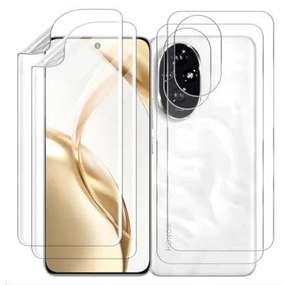Immagine di GIOPUEY [2+2 Pezzi Pellicola Prottetiva Compatibile con Honor 200, Retro Pellicola, TPU Flessibile, Ultra Sottile, Cover Compatibile, Resistente ai Graffi