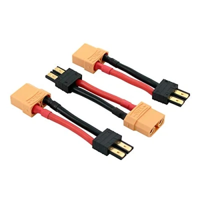 Immagine di OliRC 3pcs Femmina XT90 a Maschio Traxxas TRX connettori Adattatore Cavo 12awg 5cm (C47 3)