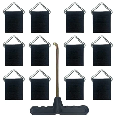 Immagine di 12 pezzi trampolino triangolo fibbia molle tappetino anelli V ring tessitura accessori con un strumenti molla tirare T Hook