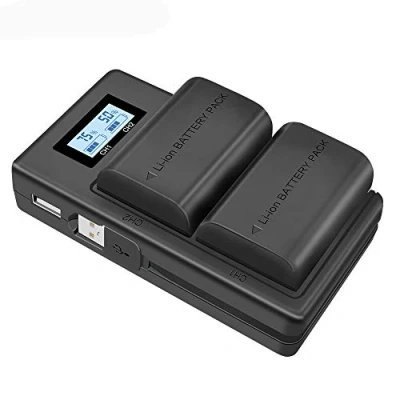 Immagine di CITYORK Batteria sostitutiva LP E6 E6N (2 Pack 2000mAh) e caricabatteria rapido Dual USB Compatibile con Canon EOS 5D Mark II/III/IV, 5DS, 5DS R, 6D, 7D, 7D II, 60D, 60Da, 70D