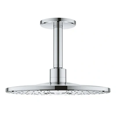 Immagine di Grohe 26477000 Soffione Rainshower Cosmopolitan 310 a 2 Getti con Braccio Soffione, Cromo, Tondo, 142 mm