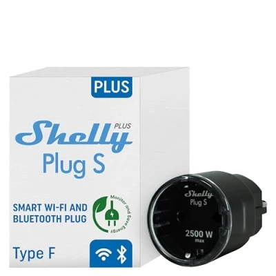 Immagine di Shelly Plus Plug S Presa elettrica intermedia Wi Fi, Bluetooth