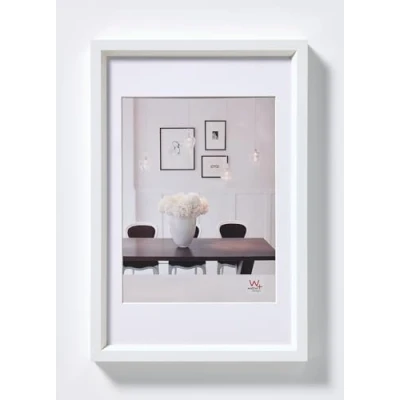 Immagine di walther design bianca 40 x 50 cm con passe partout, cornice in plastica Steel Style ES050W