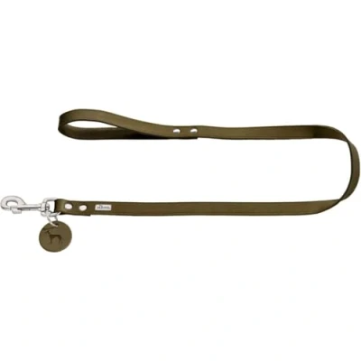Immagine di HUNTER Guinzaglio per cani in pelle, semplice, resistente, flessibile, 2,0 x 100 cm, verde oliva