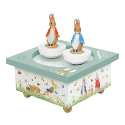 Immagine di Trousselier Peter Rabbit Carillon danzante 2 figure rimovibili Facile da usare Menuet De Mozart Colore verde pezzi
