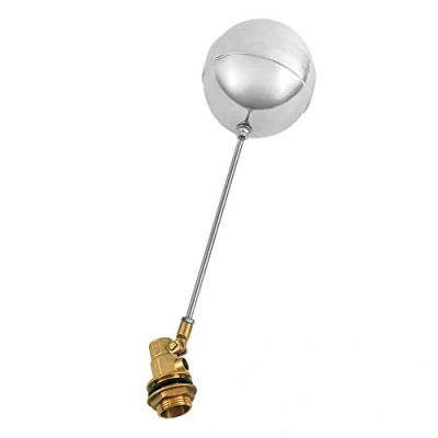 Immagine di QWORK® Valvola A Galleggiante In Ottone G1/2&quot; DN15 Regolatore di livello dell&#039;acqua Acciaio inossidabile, per montaggio su serbatoio