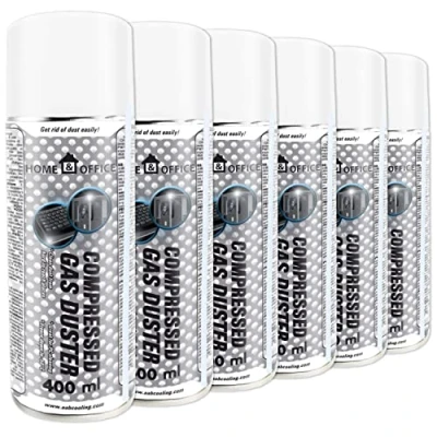 Immagine di AABCOOLING Bomboletta Aria Compressa Home&amp;Office Compressed Gas Duster 6x400 ml, Cancelleria e prodotti per ufficio, Compressa, Bombolette Spray K3, Pulizia Ufficio