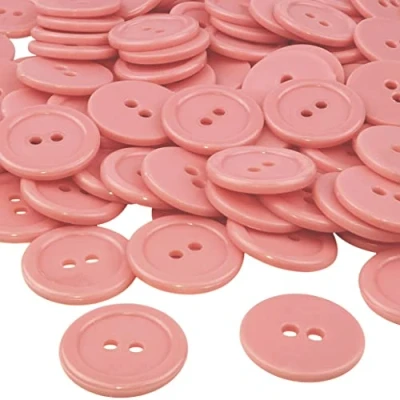 Immagine di AERZETIX C56391 Set di 50 bottoni per cucire rotondi Ø20x2.2mm con 2 fori 32L L32 colore rosa in plastica diametro apertura 2mm merceria/abbigliamento/moda