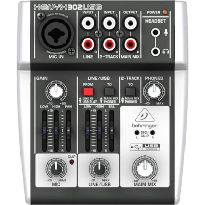 Immagine di Mixer Behringer Xenyx 302 USB per live, karaoke, studio ecc...