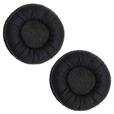 Immagine di Coppia di cuscini compatibili con Plantronics CS540 Savi W440 W445 W740 W745 SupraPlus HW251N Cuscinetti ricambio per auricolari Heasasaset Ricambi Nero