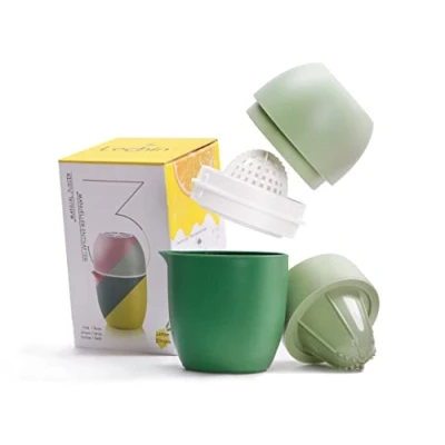 Immagine di Lechin Spremiagrumi manuale con design unico a forma di limone, due modi utilizzo per diversi tipi frutta (Verde)