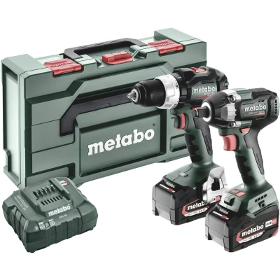 Immagine di Metabo BSLBL+SSWLT300BL 685203000 Trapano Avvitatore a batteria, percussione batteria 18 V 5.2 Ah Li Ion incl. ricaricabile,