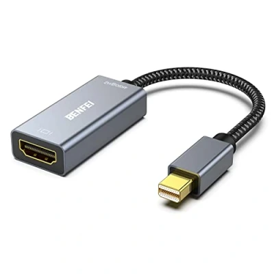 Immagine di BENFEI Active Adattatore Mini DisplayPort (Thunderbolt 2) a HDMI 4K@60Hz, Unidirezionale Computer Monitor Per MacBook Air/Pro Microsoft Surface Pro/Dock Proiettore