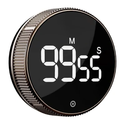 Immagine di BlueSnail Timer cucina, di produttività con display digitale a LED, intelligente per l&#039;ufficio palestra in classe domestica, Volume e luminosità regolabile Effecana (Guncolor)