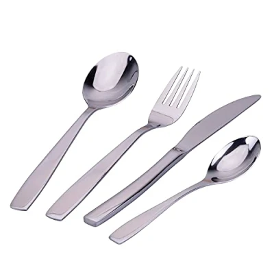 Immagine di Galileo Casa 5914840 Set 16 Posate Manhattan Inox 18/0, Acciaio Lucido, Inossidabile