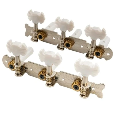 Immagine di Musiclily Pro 3 su un Piatto Meccaniche per Chitarra Classica, Nichel con Bottone Farfalla