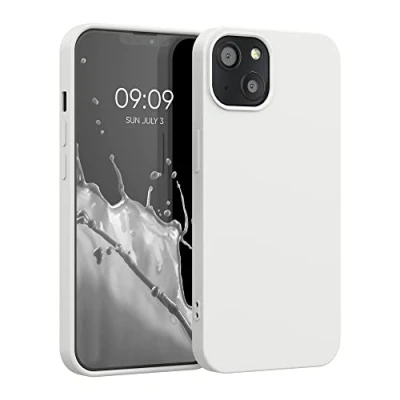 Immagine di kwmobile Custodia Compatibile con Apple iPhone 13 Cover Back Case per Smartphone in Silicone TPU Protezione Gommata bianco matt
