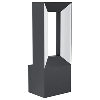 Immagine di EGLO Led lampada da esterno Riforano, in alluminio fuso e plastica, parete bianco nero, caldo, IP44