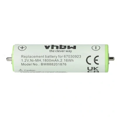 Immagine di vhbw batteria compatibile con Braun 5411, 5412, 5413, 5414, 5415, 5416, 5614, 5684 rasoio elettrico (1800mAh, 1,2V, NiMH)
