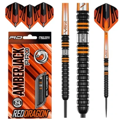 Immagine di RED DRAGON Amberjack PRO 1 24 Grammi Set di Freccette in tungsteno Premium con Alette e steli
