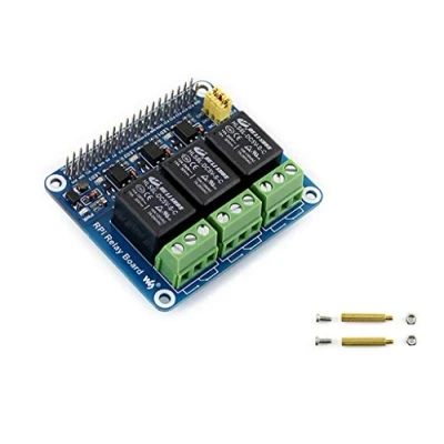Immagine di Waveshare Raspberry Pi Power Relay Board Expansion Module Three Channel(3 ch) for A+/B+/2B/3B/3B+/4B