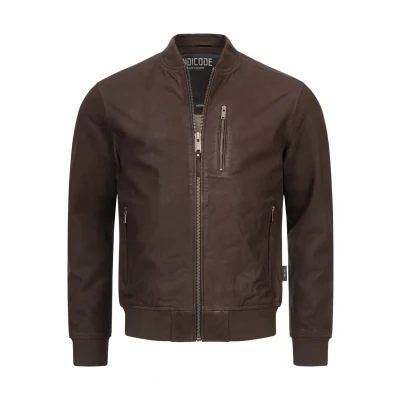 Immagine di Indicode Jeans Captain Giacca di pelle, Uomo, Taglia: Medium, Dk brown