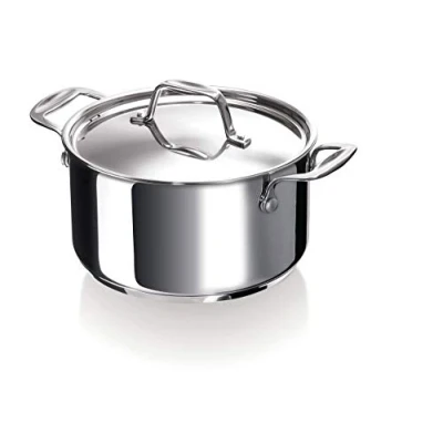 Immagine di bekaline 12061164 Chef Casseruola Tuttofare con Coperchio, in Acciaio Inox di Alta qualità, 16 cm, Adatta a Tutte Le fonti Calore, induzione Inclusa, cm