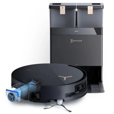 Immagine di ECOVACS DEEBOT X8 PRO OMNI Robot Aspirapolvere Lavapavimenti, 18000Pa, Tecnologia di Lavaggio Automatico Istantaneo OZMO ROLLER, Pulizia con acqua calda 40 75C, Soluzione Detergente Automatica, Nero