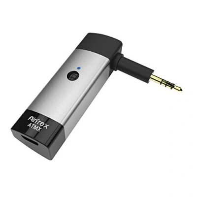 Immagine di Airfrex Ricevitore adattatore wireless Bluetooth microfono e jack da 2,5 mm per Audio Technica ATH M50X M40X cuffie M70X