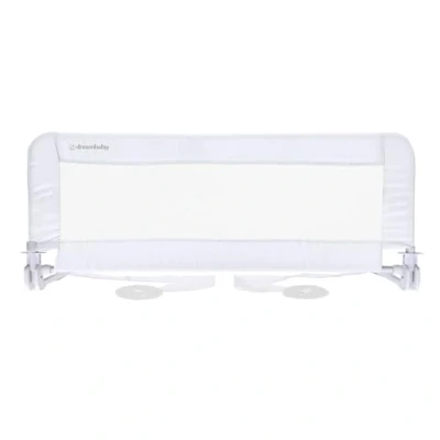 Immagine di Dreambaby Parapetti di protezione per letto Praga, barriera sicurezza pieghevole e portatile i più piccoli, adatta a materassi da singolo king size con basi piatte, 110 cm larghezza x 45,5